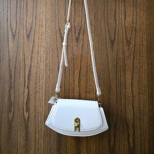 Erica Oval Faux Leather with Gold Chain Handbag